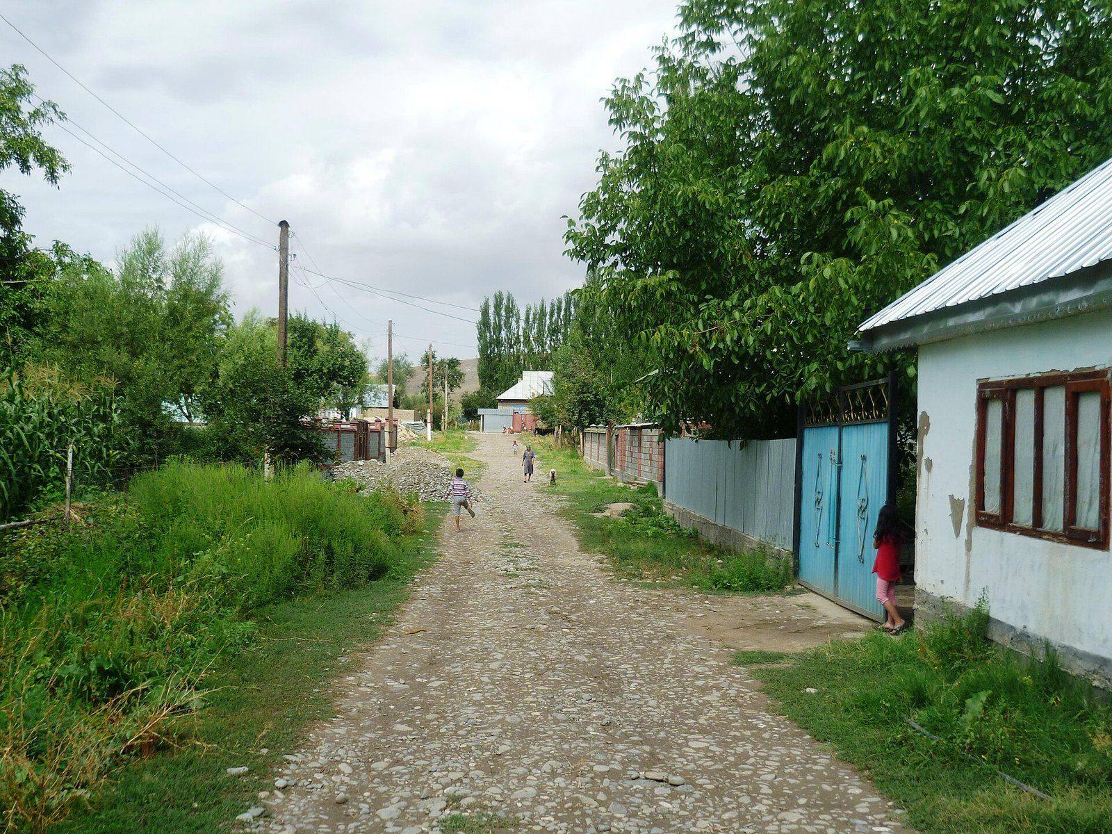 A village street in Bazar-Korgon